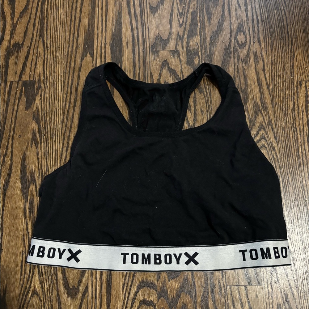 TomboyX Black Sports Bra XL